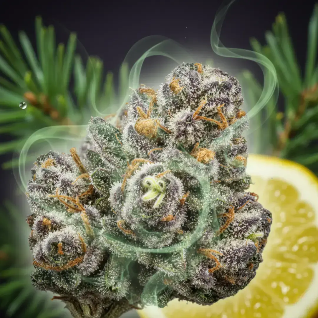a bud with subtle, ethereal "aroma waves"