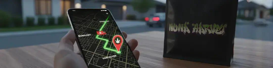 a map showing a delivery route on a phone screen