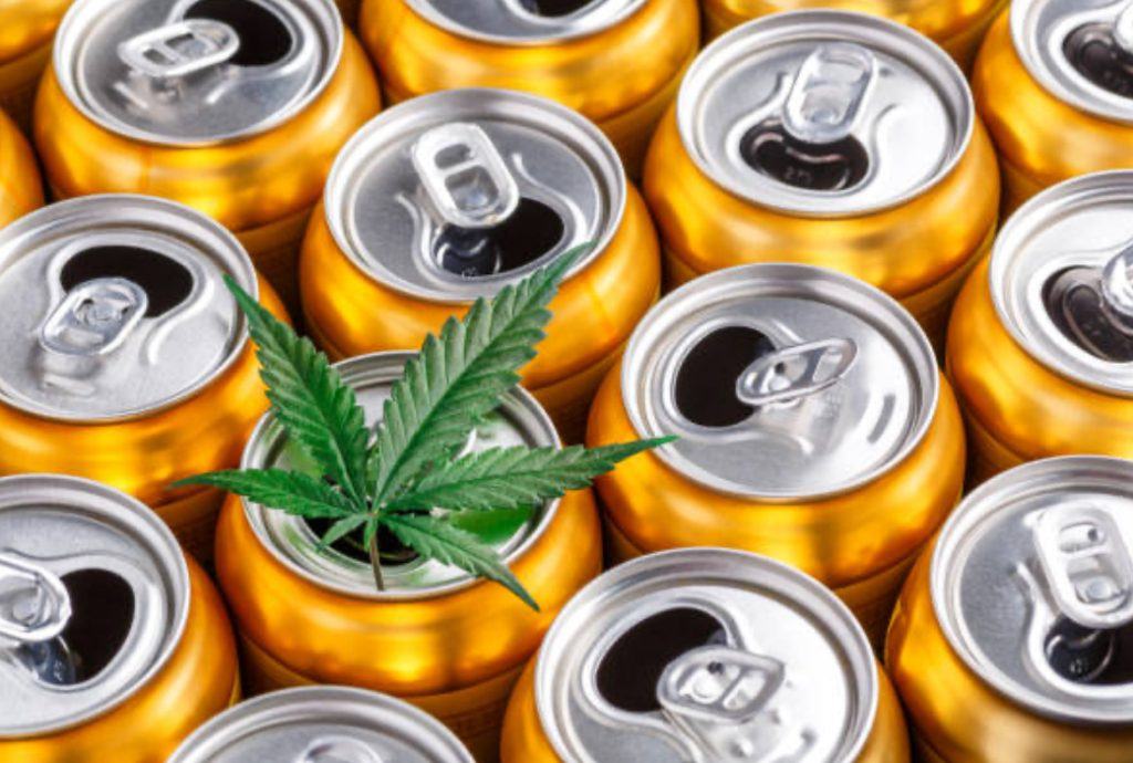 open cans with pot leaf